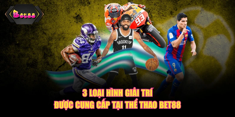 3 loại hình giải trí được cung cấp tại thể thao BET88